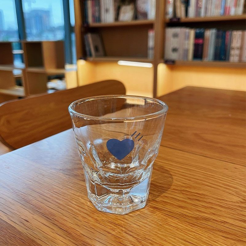 Arabica Arabica% 100% Cốc Đo Nhỏ Màu Xanh Chai Thủy Tinh Cốc Espresso Cốc Đo Chai Màu Xanh Cốc Đo