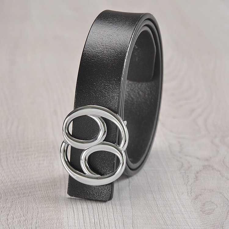 D69 Thắt lưng mịn khóa mạng da cổ điển, thời trang