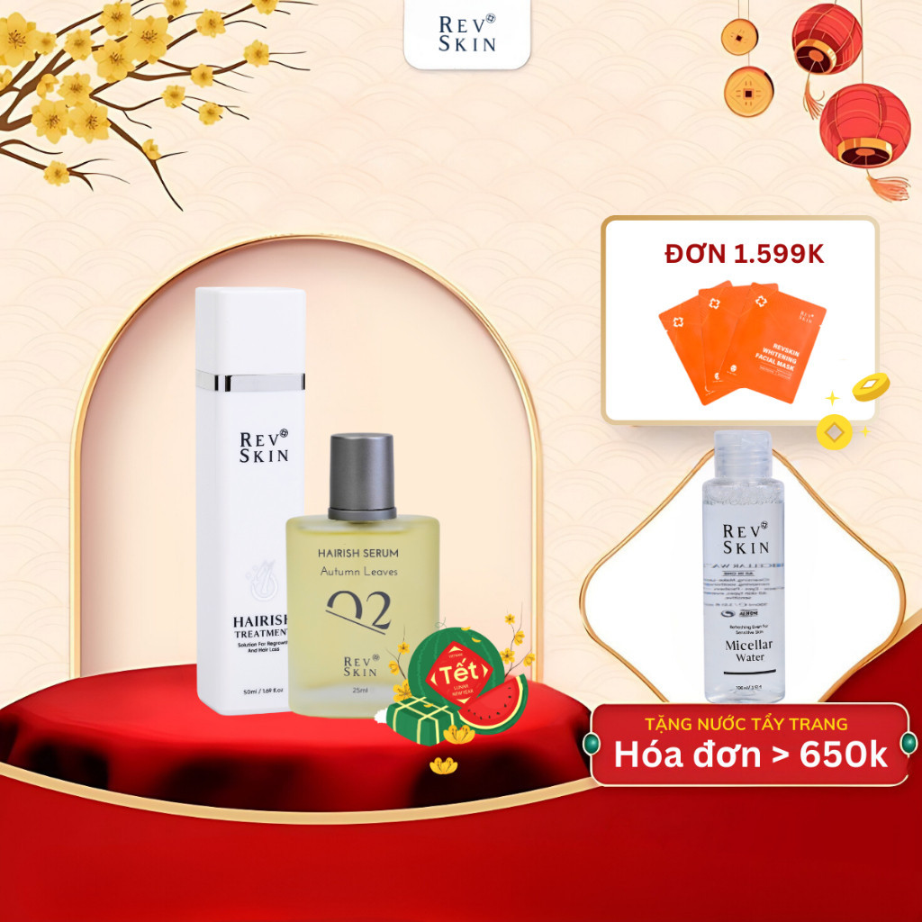 Combo Dưỡng Tóc RevSkin Hairish Serum 02 - 30ml + Mọc tóc RevSkin Hairish Treatment - 50ml