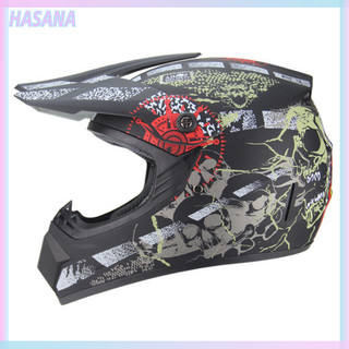 Hasa Racing Motocross Mũ bảo hiểm địa hình Xe đạp leo núi Graffiti Mũ bảo hiểm đầy đủ Dh Downhill Go Kart Atv Mũ an toàn