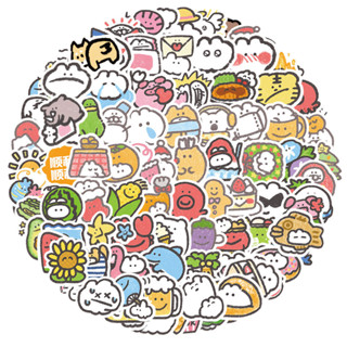 100 Chiếc Hoạt Hình Dễ Thương Mokmokchan Graffiti Dán Cho Mũ Bảo Hiểm Xe Đạp Tay Tài Khoản Bút Chì Đề Can Reforged Glory