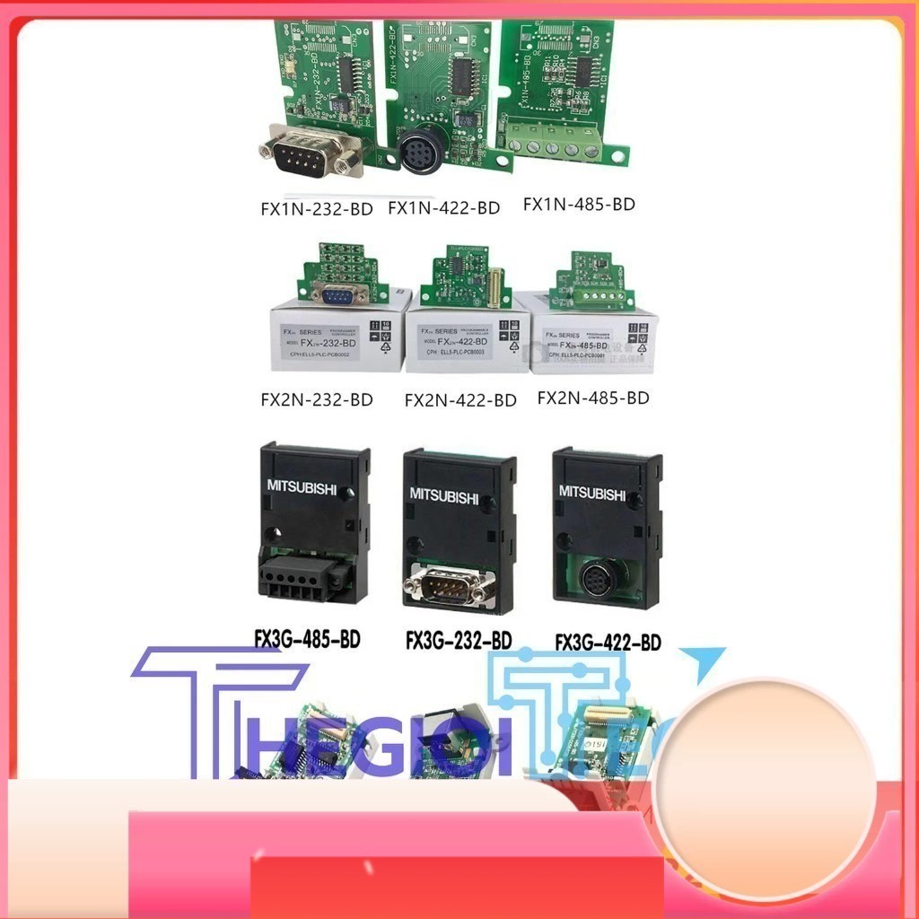 Mô Đun Mở Rộng Truyền Thông PLC Mitsubishi FX3U-485-BD/FX3U-232-BD | FX1N/FX2N/FX3G | Hỗ Trợ 232/485