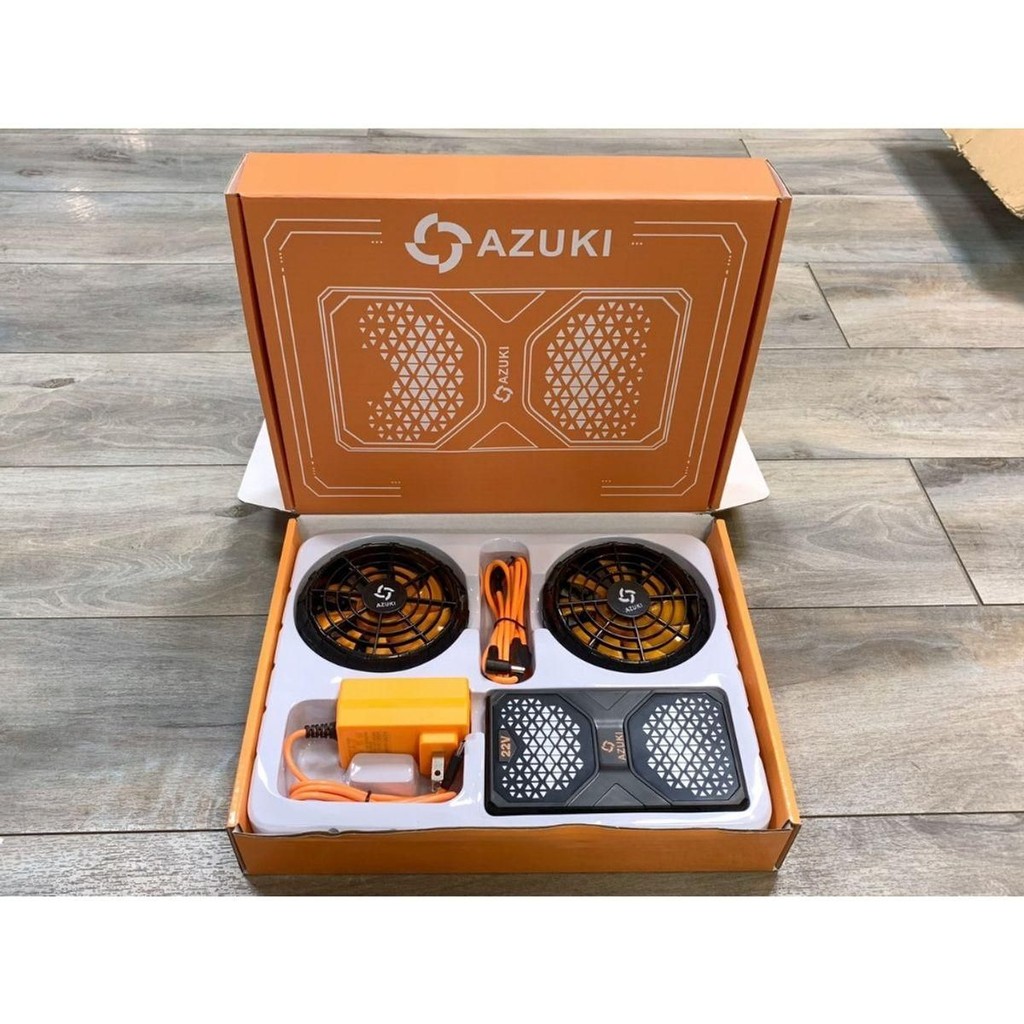 Bộ Pin Quạt Áo Điều Hòa AZUKI Nhật bản mới nḣất năm 2024 Quạt 22V - 86000MAH