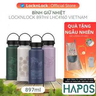 Bình giữ nhiệt LocknLock 897ml Chính hãng giữ nóng lạnh lâu phiên bản Vietnam Riga Tumbler LHC4160 - HAPOS OFFICIAL