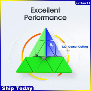 Arthur Pyramid Speed Cube 3x3 Puzzle Triangle Twist Magic Cube 36 Magnet Magic Cube 120°Cắt góc từ tính