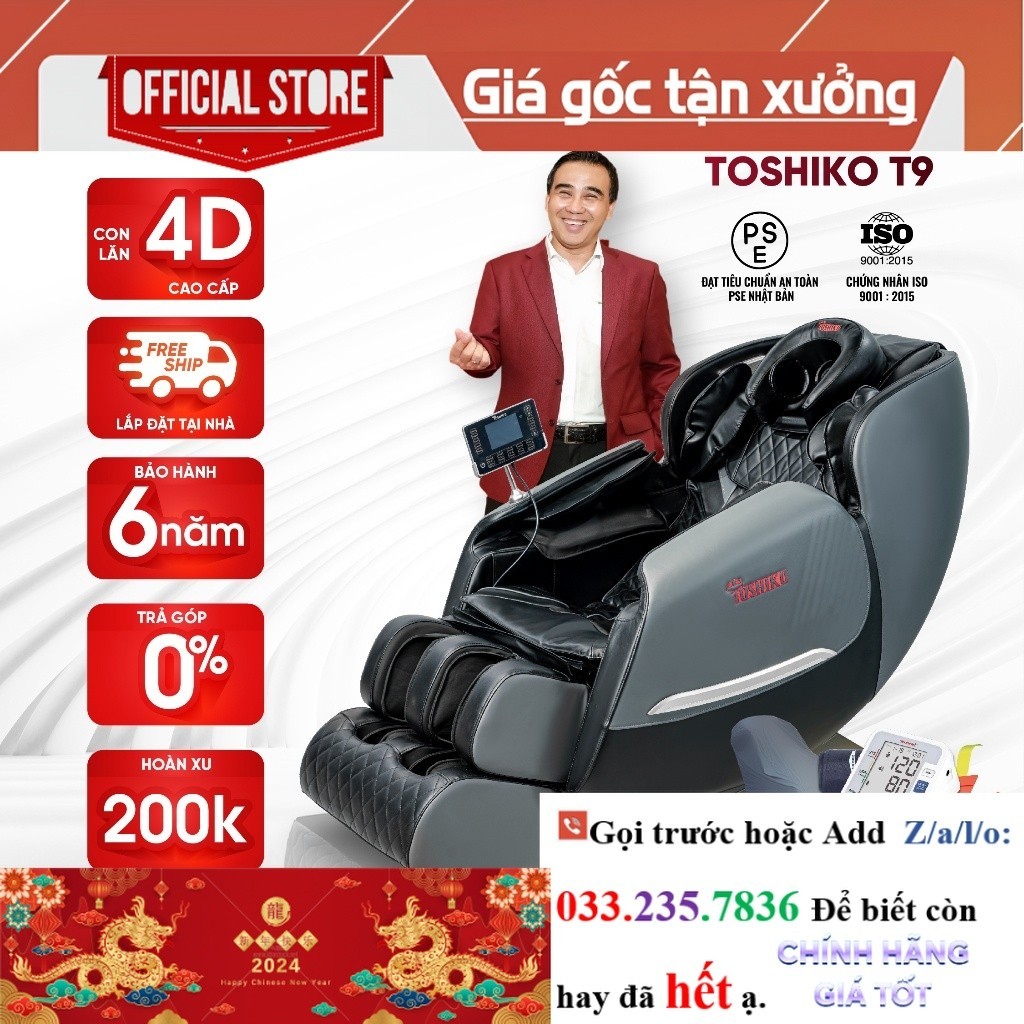 R.ẻ> Ghế massage toàn thân Toshiko T9