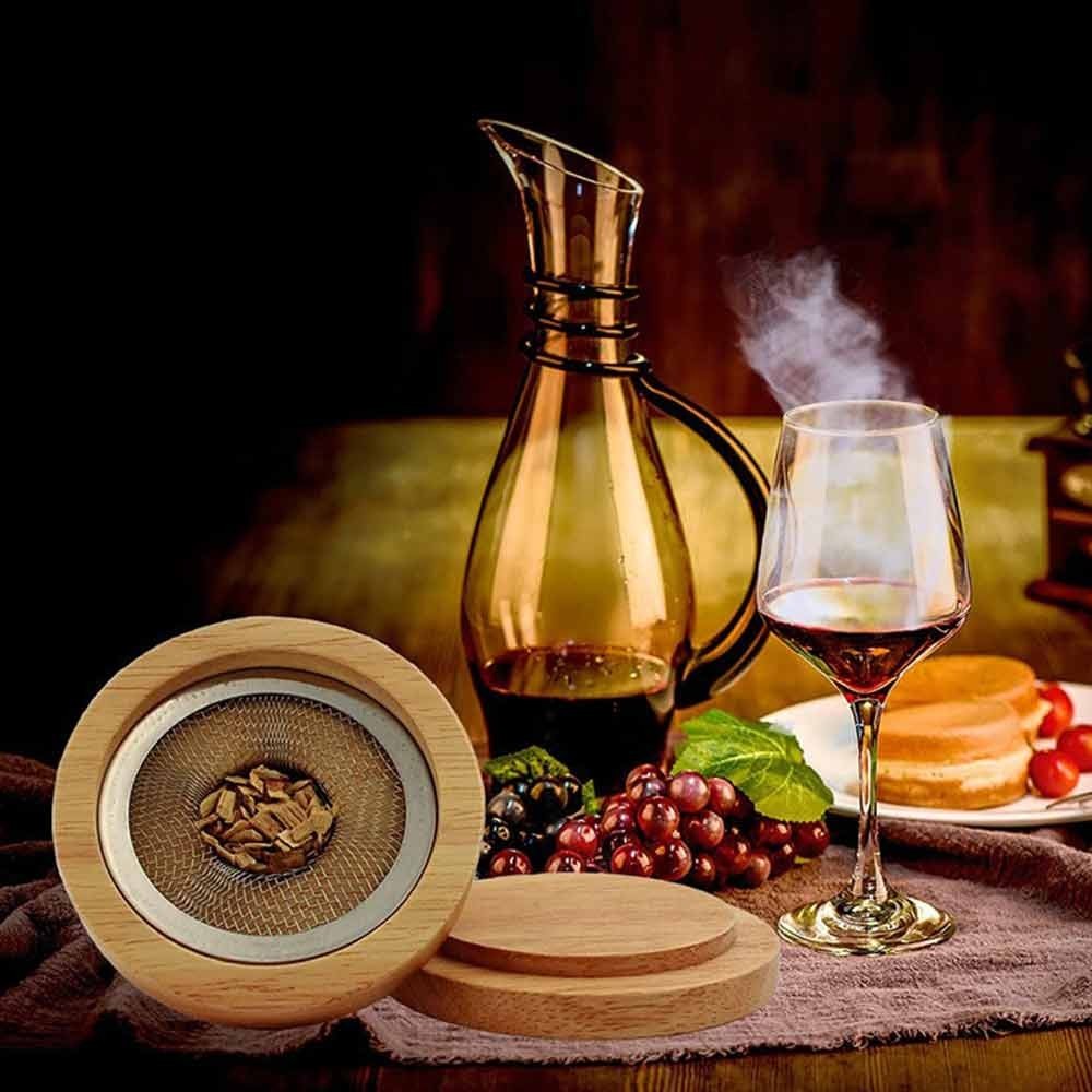 Kitchen Tools Wooden Smoker Set Cocktail Smoker Set Filled with Wood Chips Whiskey Bourbon