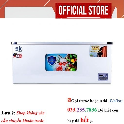 Tủ đông Sumikura SKFS-700F 680 lít, Cửa kính lùa, Kích thước lớn, Liên Doanh