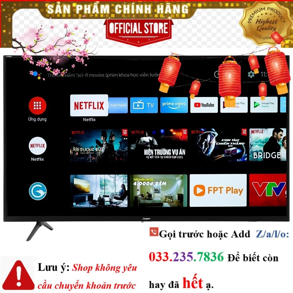 Android Tivi Casper 43 inch 43UGS611 giá rẻ 