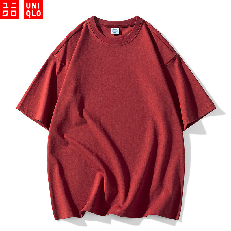 Uniqlo Classic Tay ngắn cổ tròn thoáng khí thoải mái đa năng