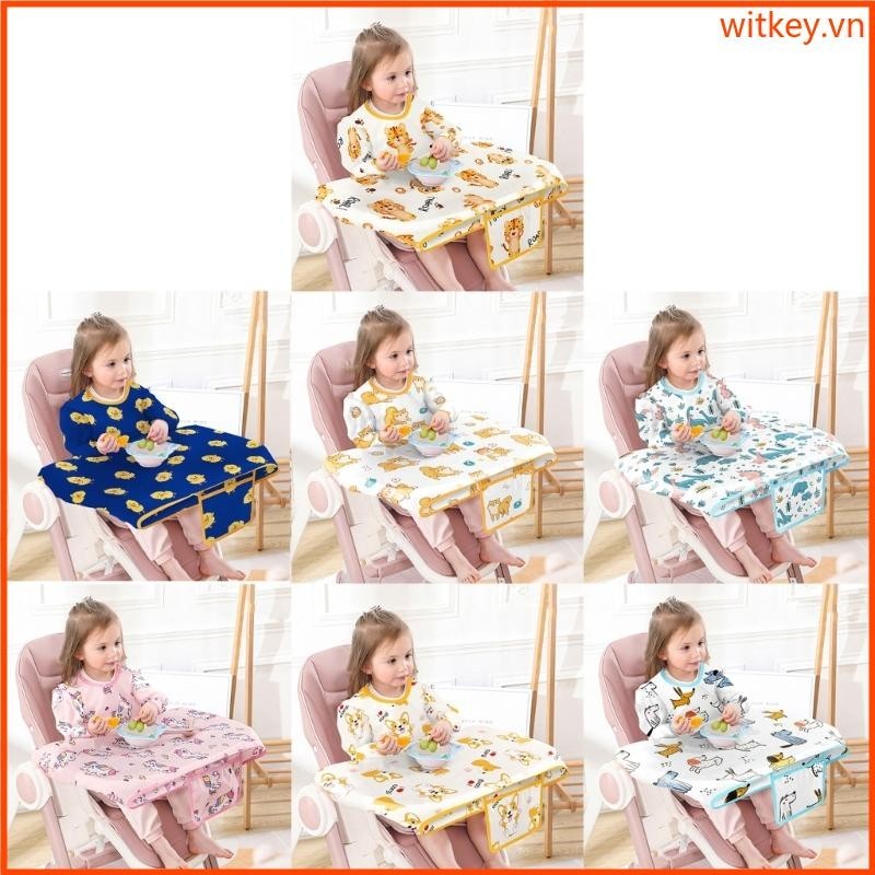 Wit Bé cai sữa Yếm Cho Ăn Coverall Dây Cao Ghế Tăng Áp Bé Trai Bé Gái Trẻ Em