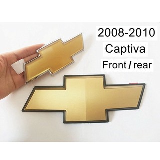2 chiếc logo trước & sau cho Captiva Chevrolet 2008-2010 Chevy Lưới tản nhiệt phía trước biểu tượng cốp sau huy hiệu