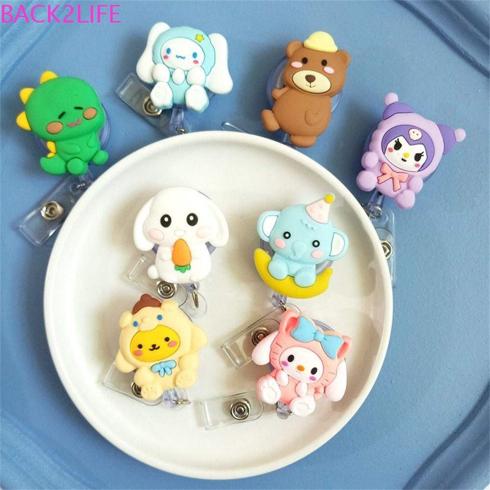 Back2life Giá đỡ huy hiệu có thể thu vào, Thẻ tên Kuromi Nurse Badge Reel, Động vật hoạt hình dễ thư