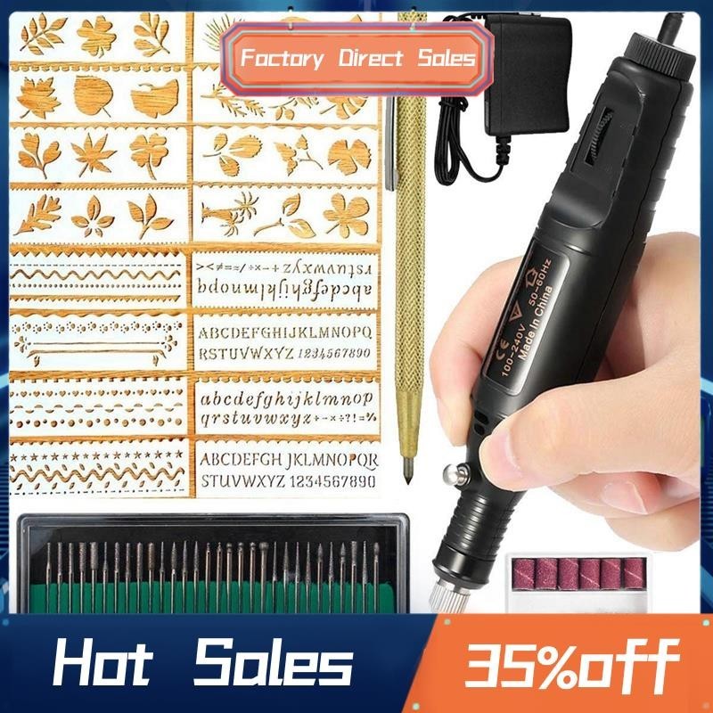 Bút Khắc Điện, Bộ Dụng Cụ Khắc Cho Kim Loại Đá Thủy Tinh Gốm Nhựa Gỗ Trang Sức Có Đầu Đánh Bóng, Scr