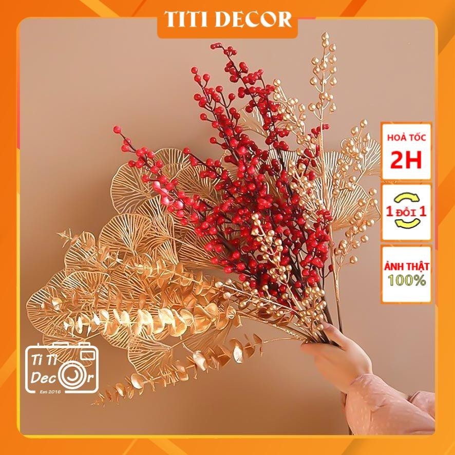 Cành đào đông decor, trang trí nhà cửa, trang trí Tết, phụ kiện trang trí cao cấp, giá tốt - TiTi decor