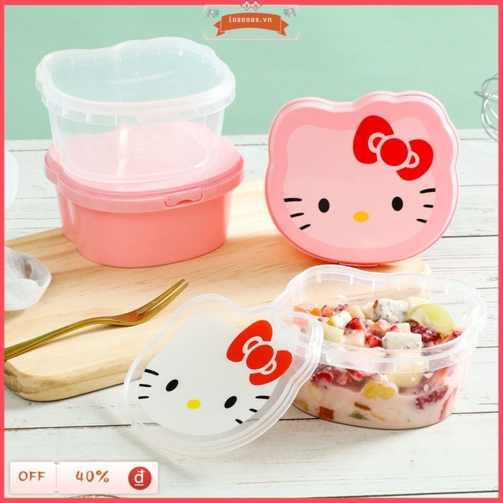 【lasonas】 Hộp Bento 400ML Kawaii Sanrio HelloKitty Phim Hoạt Hình Dễ Thương Hộp Đóng Gói Hộ Gia Đình Bữa Ăn Nhẹ Món Tráng Miệng Hộp Bảo Quản Bữa Trưa Hộp Tươi