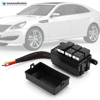 Nanasalonnn xe ô tô 12v / 24v hộp rơle 6 khe khối rơle 6 chiều atc / ato cầu chì rơle hộp cầu chì khối cầu chì với 6 chiếc rơle bộ f7w4