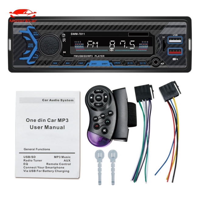 Jianting Stereo Thu 1Din In-dash Car Mp3 Radio Player 12V Bluetooth Autoradio Cassette Recorder EQ Sound Fm