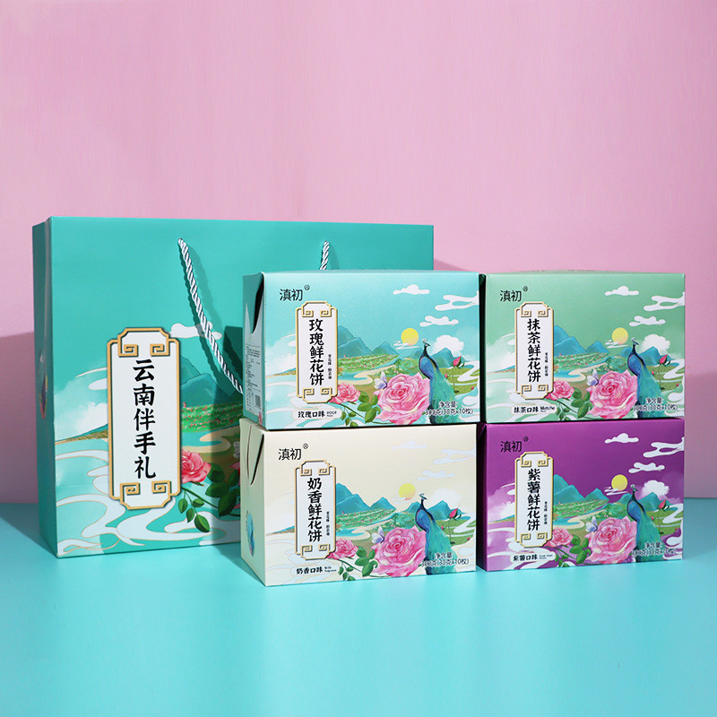 Bánh Hoa Hồng Đặc Sản Vân Nam Bánh Hoa Hồng Nhân Matcha Hộp 300G Đóng Hộp Đồ Ăn Nhẹ Thông Thường Bán