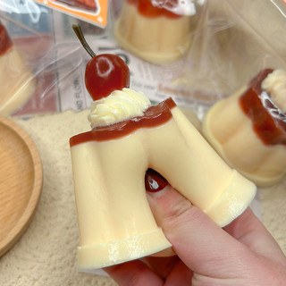Mô phỏng caramel anh đào pudding pinch đồ chơi q chơi hai màu pudding giải nén đồ chơi tpr thực phẩm chơi thạch đồ chơi
