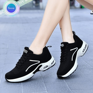 Giày thể thao nữ Bonnie Cathy. Giày dệt lưới thoáng khí thông thường. Giày nữ tăng chiều cao đế dày