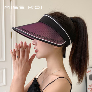 Misskoi  Phiên Bản Hàn Quốc Phong Cách Mới Chữ Cái Đổi Màu Rỗng Mũ Nữ Mùa Hè Chống Tia Cực Tím Đi Biển Mũ Chống Nắng Đi Xe Đạp Thể Thao Mũ Chống Nắng