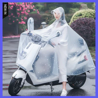 Áo mưa chống gió HOT cho xe đạp điện Xe máy Vành đôi che mặt đi xe Poncho cho nam nữ