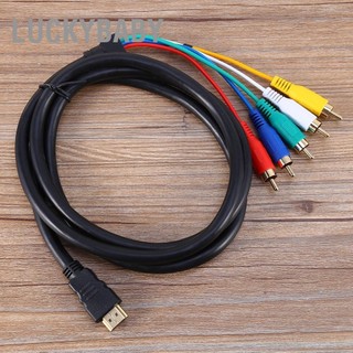 LUCKYBABY .5M 5Ft HD 1080P HDMI Nam Sang 3 RCA AV Âm Thanh Video Chuyển Đổi Cáp Dây Adapter