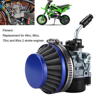 Ilikebag Bộ chế hòa khí xe máy với bộ lọc không thay thế cho động cơ 2 thì 49cc 66cc 70cc 80cc
