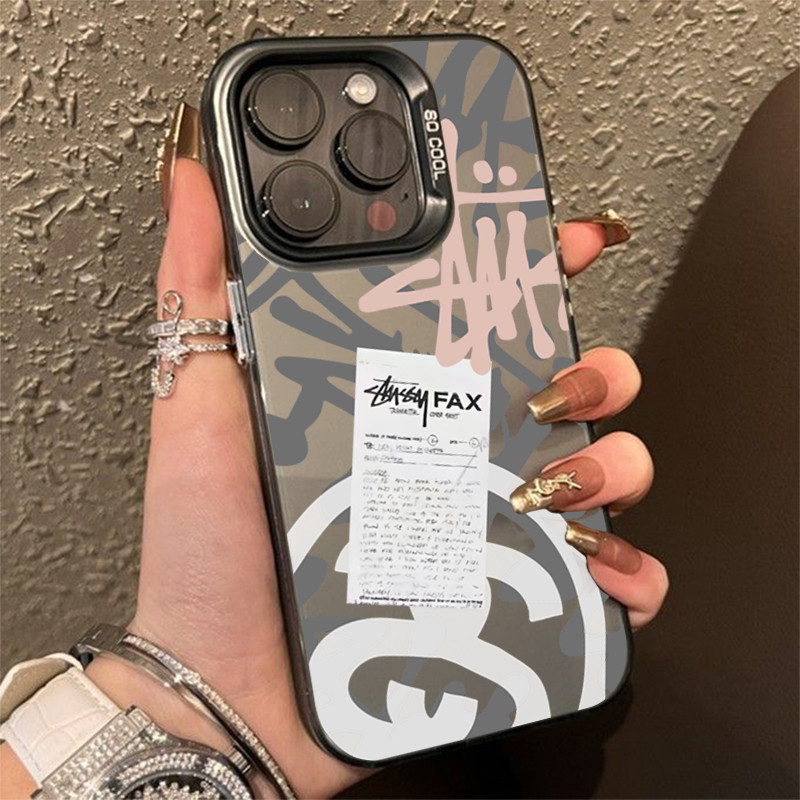 Nghệ Thuật Graffiti Poster Fax Thương Hiệu Logo IMD Ốp Lưng Điện Thoại Samsung Galaxy A55 A35 A54 A2