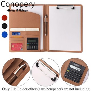 Conopery Quản lý Danh mục đầu tư Da Đa chức năng Cặp đôi Notepad Túi lưu trữ Hộp đựng tài liệu