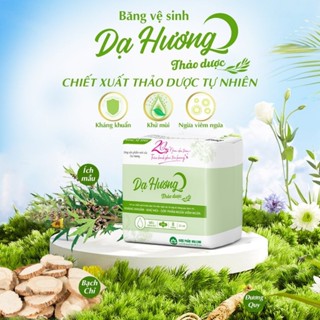 [5+1 bịch ] Băng vệ sinh thảo dược Dạ Hương ban ngày 23cm(có cánh) - mặt bông - gói 8 miếng