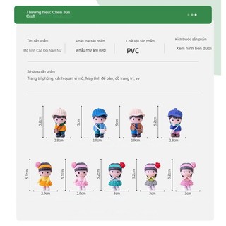 Mô Hình Cặp Đôi Nam Nữ Trang Trí Siêu Xinh