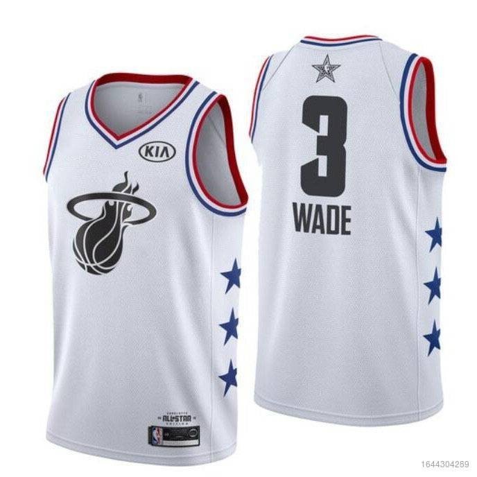 2019 All-Star Game NBA Jersey Miami Heat Wade Classic Jersey Áo Vest Thể Thao Phiên Bản Kỷ Niệm Plus