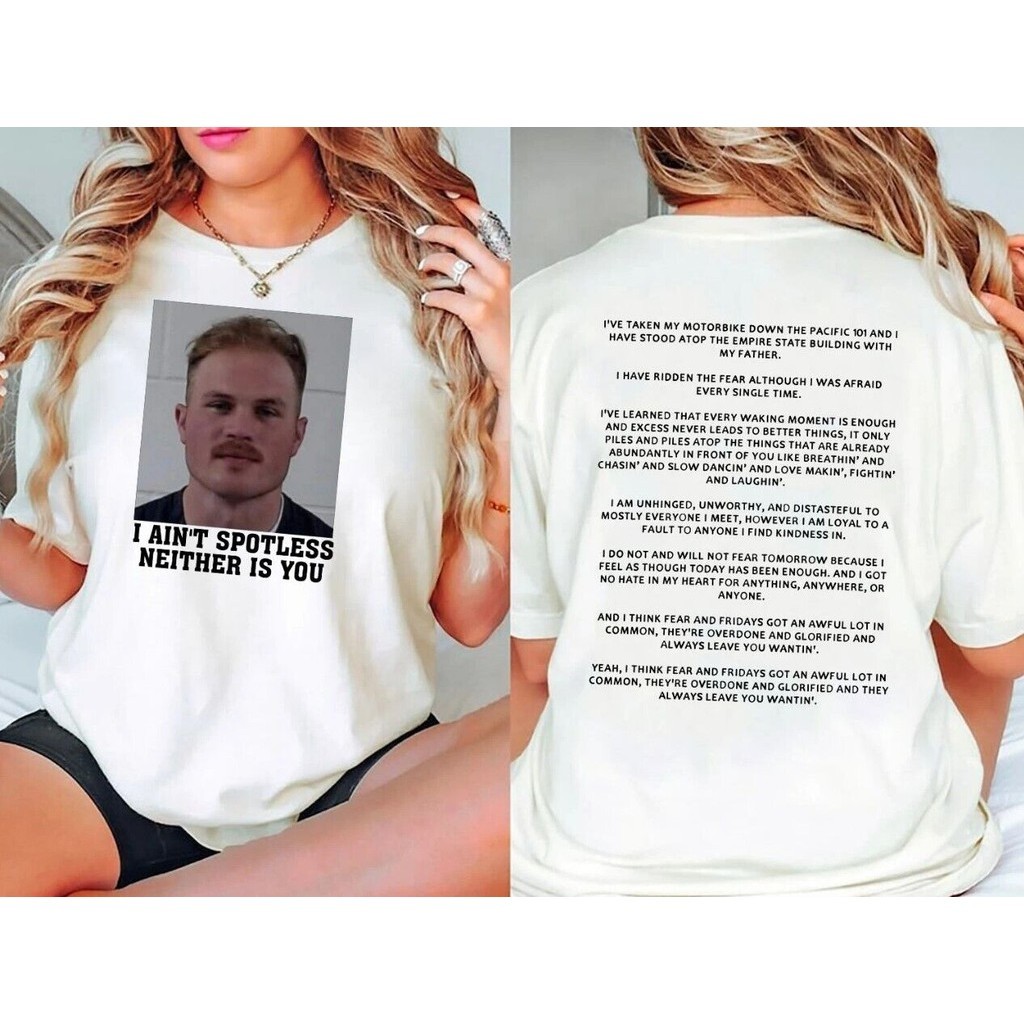 Bánh quế 2024 cho bạn bè Zach Bryan Mugshot Áo sơ mi, Áo thun Zach Bryan Mugshot, Unisex hai mặt xs-