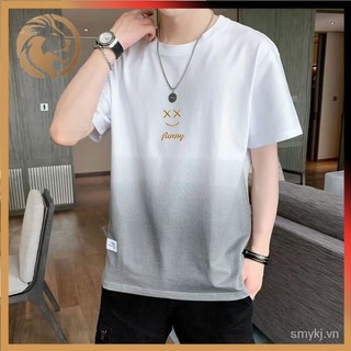 Áo Thun Nam Ngắn Xuân Hè 2024 Phiên Bản Hàn Quốc Mới Slim Fit Cổ Tròn Đáy Áo Sơ Mi Thời Trang Nam Thương Hiệu Thời Trang Instagram