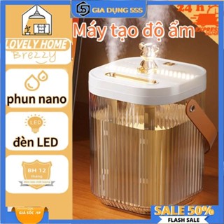 【Tặng tinh dầu Máy Phun Sương tạo độ ẩm không khí phòng ngủ dung tích lớn có đèn ngủ, Máy tạo độ ẩm không khí USB 1800mL