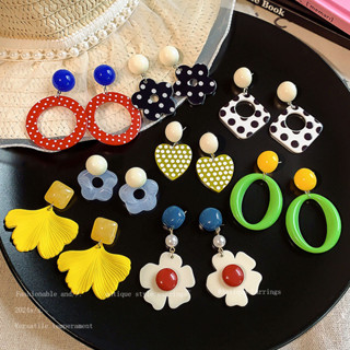 Nữ 2025 Phong Cách Mới Sang Trọng Bông Tai Retro Phong Cách Hồng Kông Bông Tai Bông Tai