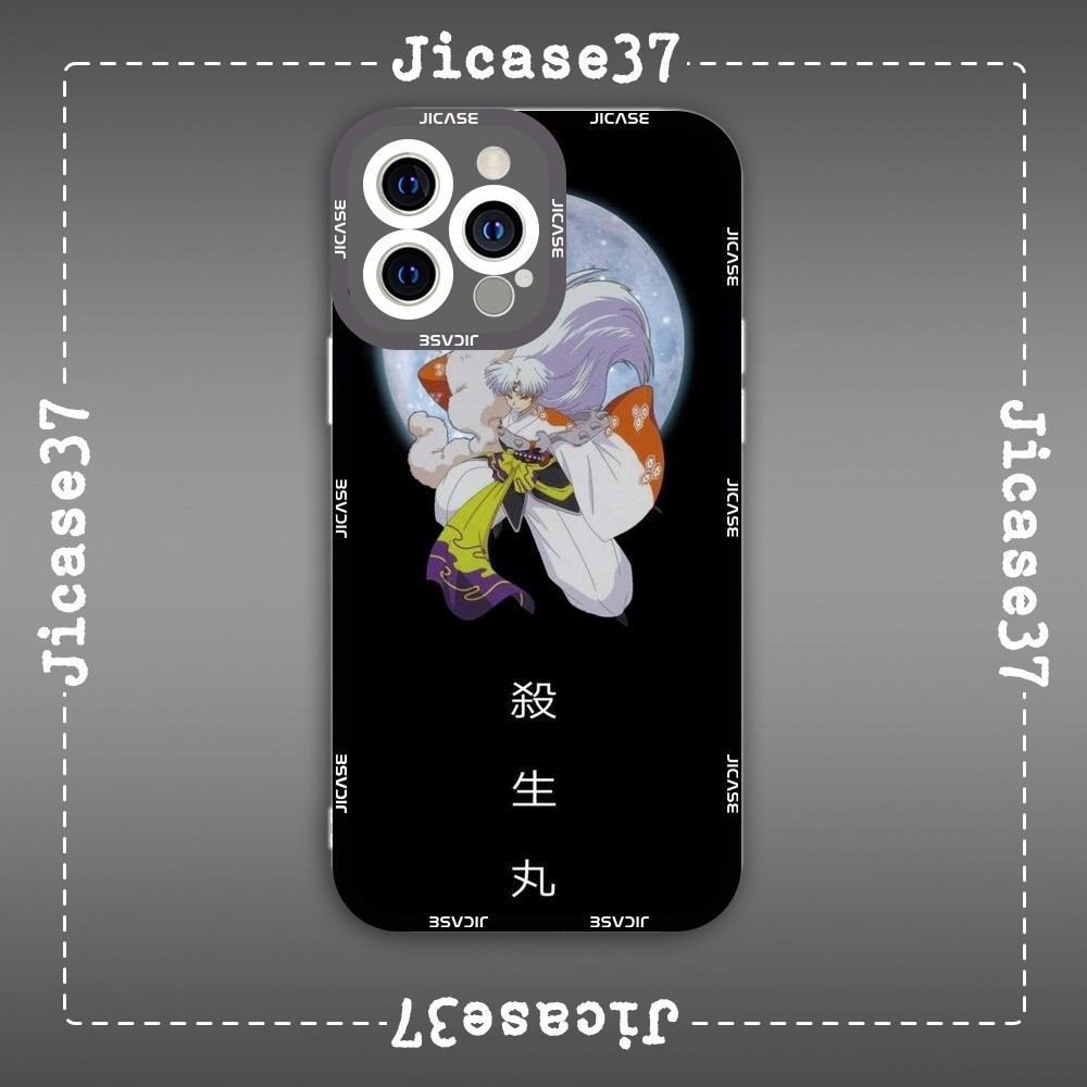 Ốp lưng iPhone Cạnh Vuông Samsung Xiaomi Oppo Chủ đề anime Inuyasha Khuyển dọa xoa