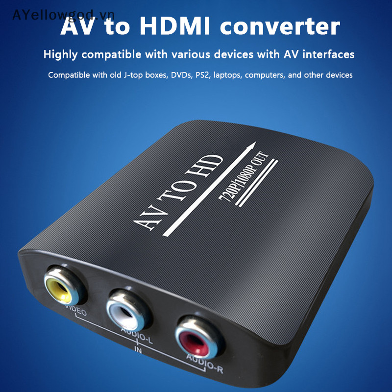 Bộ Chuyển Đổi AV Sang HD 720P / 1080P Cho VCD, DVD, PS2, Laptop