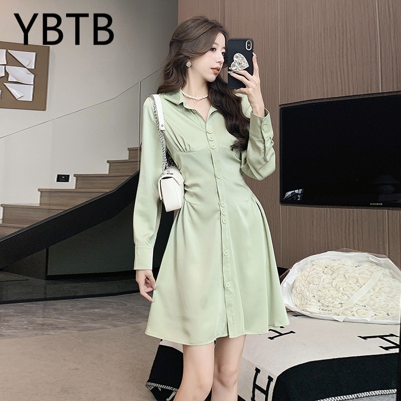 YBTB Đầm Thiết Kế Xếp Ly Nhỏ Nhắn Thời Trang Cao Cấp 5807