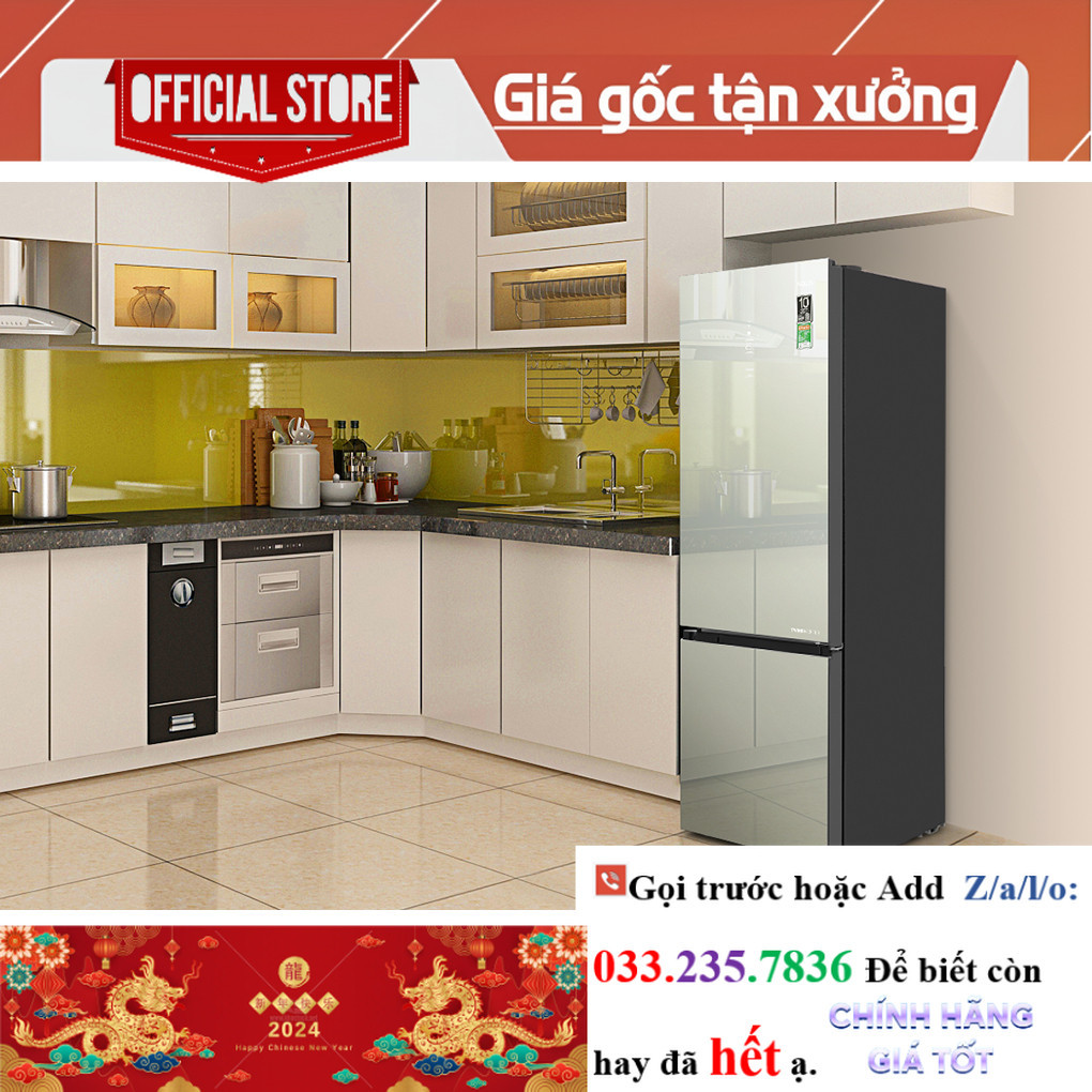 R.ẻ> Tủ lạnh Aqua Inverter 292 lít AQR-B350MA(GM)