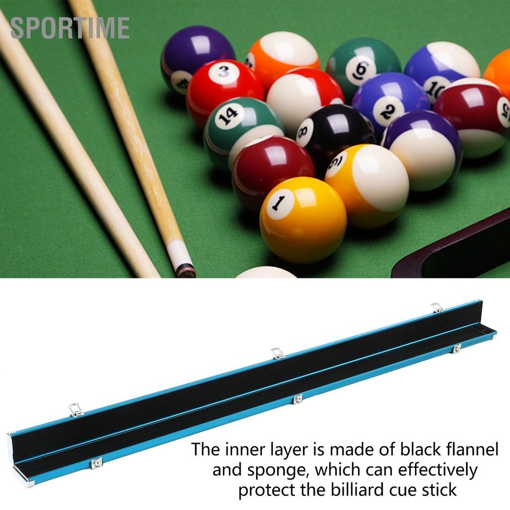 Sportime Hộp đựng gậy bi-a cứng bằng hợp kim nhôm có 2 khe