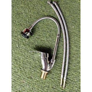 [Hot] [ƯU ĐÃI] Vòi chậu rửa bát, vòi rửa chén nóng lạnh cổ mềm inox(TẶNG KÈM DÂY CẤP)