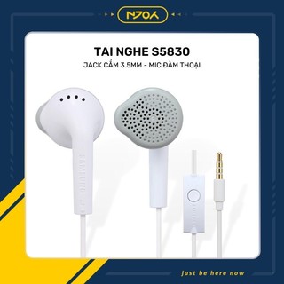 Tai nghe có dây s5830 chân tròn 3.5mm có mic đàm thoại cho điện thoại samsung huawei oppo njoyshop