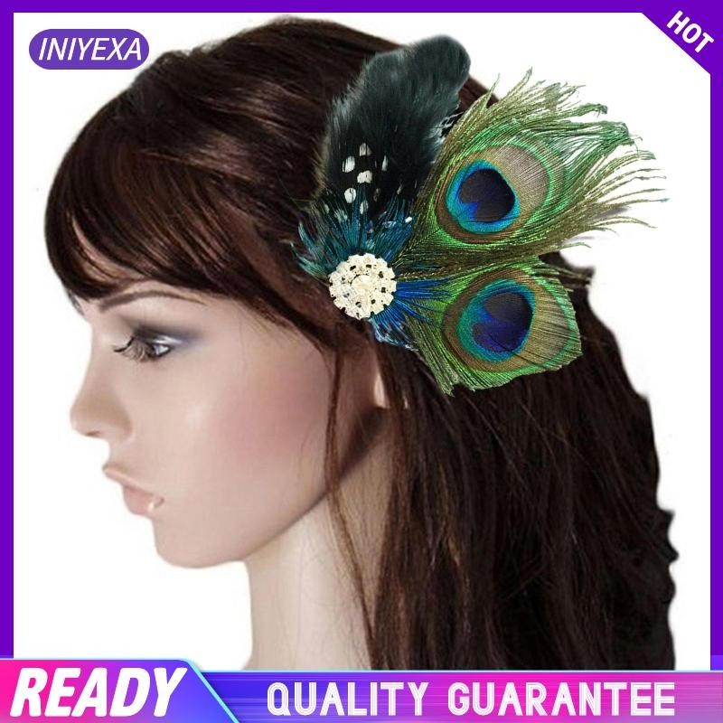 Kẹp tóc lông vũ nữ 1920S Mũ nón Fascinator cho lễ hội