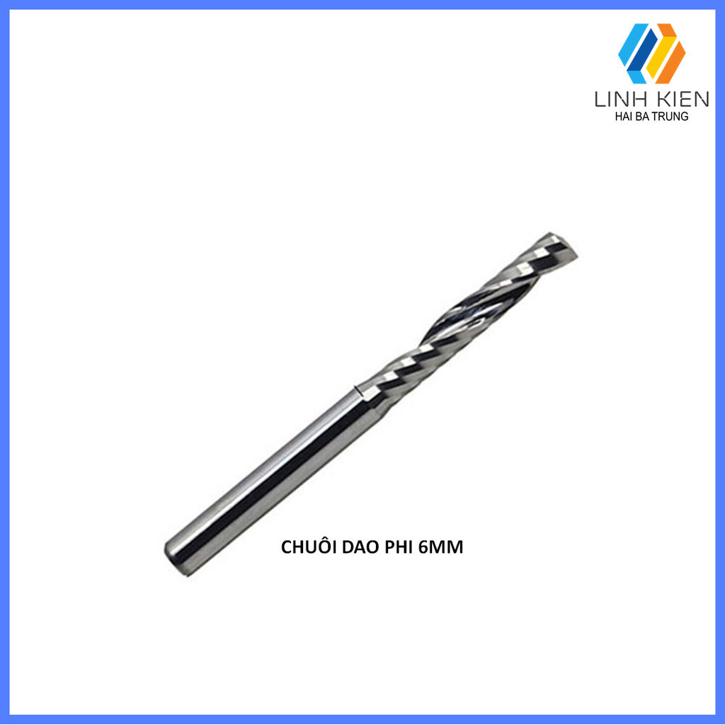 [Có sẵn] Mũi phay dao xoắn 1 me Phi 6mm