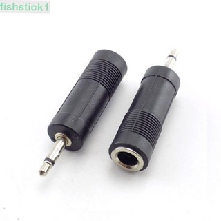Fishstick1 6.5 Đến 3.5 Adapter, Hợp Kim Kẽm 3.5 Mm Nam Cắm Âm Thanh Cắm Adapter, Video Adapter PVC 6.35 Mm Nữ Jack Đen 3.5 6.5 Nam Cắm Loa