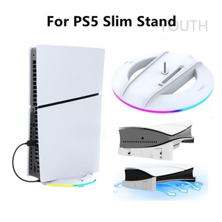  PS5 máy chủ mỏng đứng ngang / dọc đầy màu sắc và phát sáng Phụ kiện khung đế mỏng PS5 * - & -
