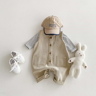 Bộ áo liền quần cho bé Apricot Denim Baby Bodysuit